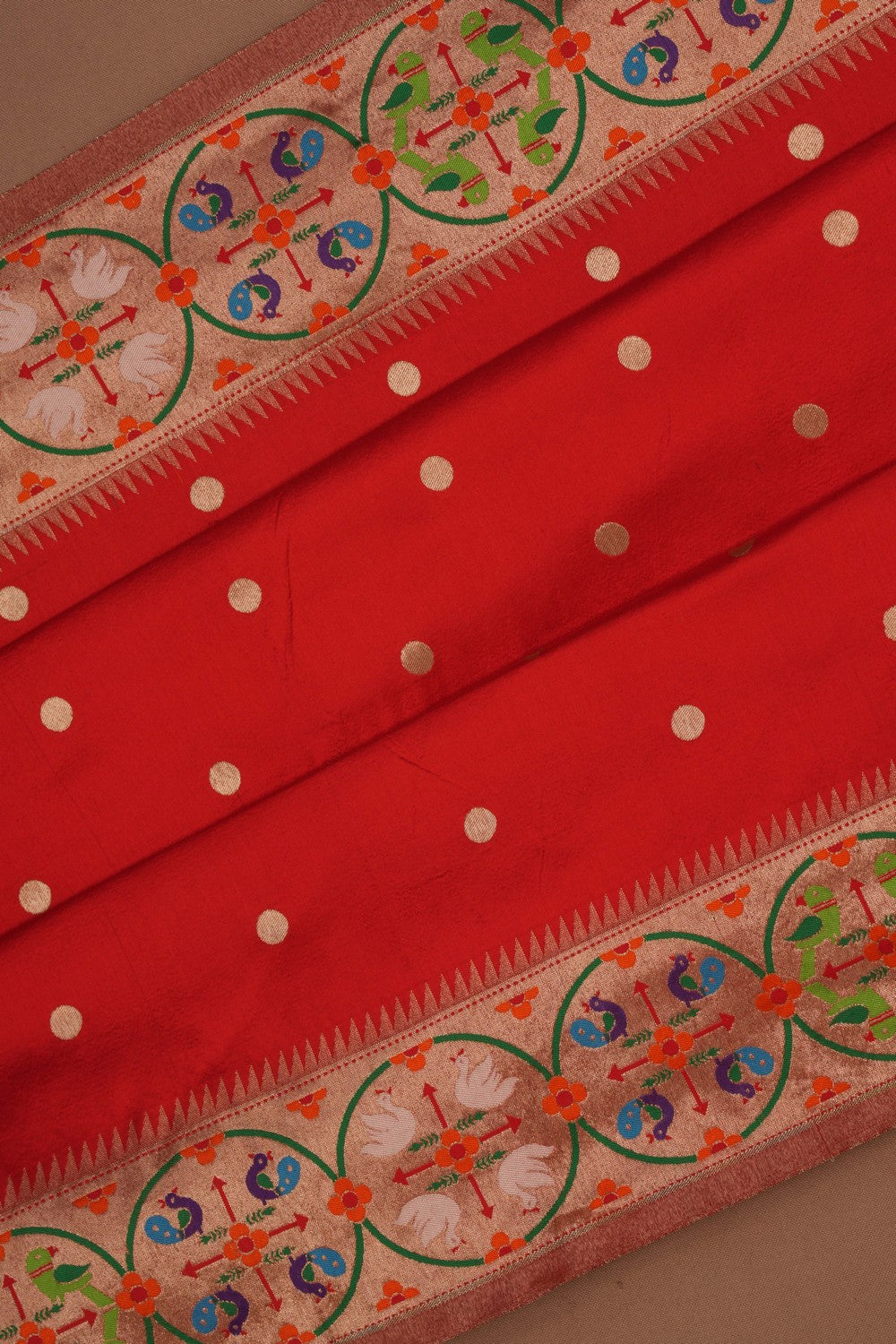 Image of Paithani A Beautiful Red Saree